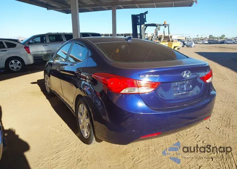 2013 Hyundai Elantra Limited from USA, damaged, VIN 5NPDH4AE7DH252543